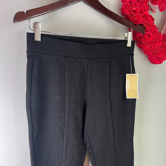 Michael Michael Kors Women's Slit-Hem Leggings PETITE SMALL Black - Picture 3 of 10